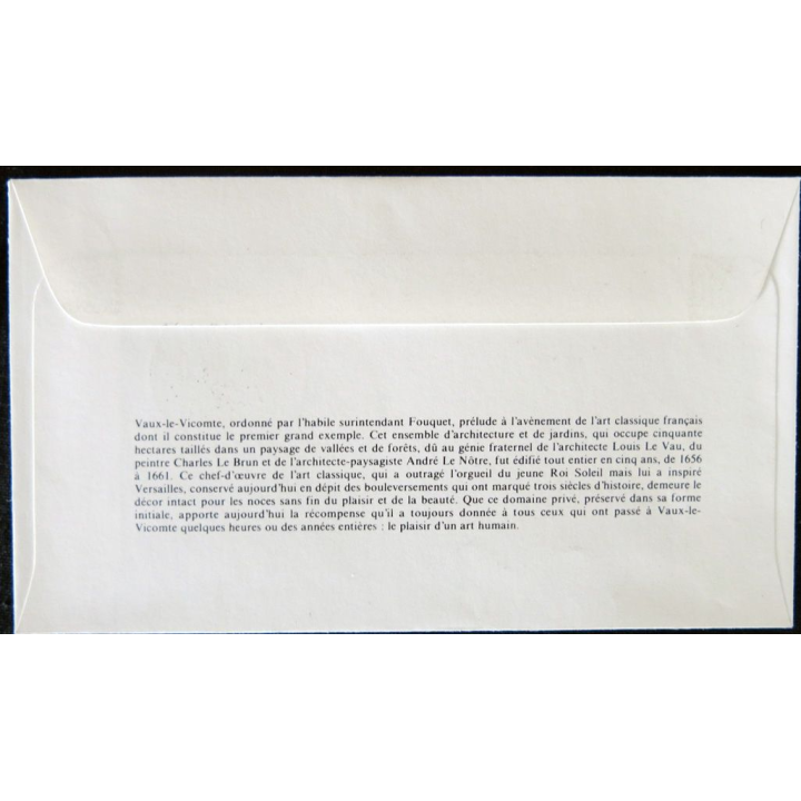 Enveloppe premier jour : Vaux-Le-Vicomte 14/07/1989
