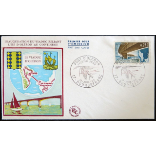Enveloppe premier jour : Viaduc d'Oléron 18/06/1966
