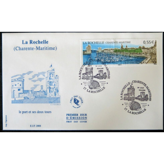 Enveloppe premier jour : La Rochelle 05/04/2008