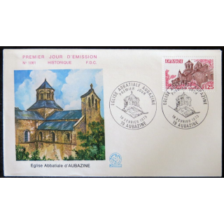 Enveloppe premier jour : Abbatiale d'Aubazine 18/02/1978