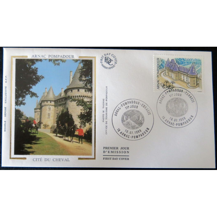 Enveloppe premier jour : Arnac Pompadour 10/07/1999