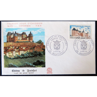 Enveloppe premier jour : Le Château de Hautefort 05/04/1969