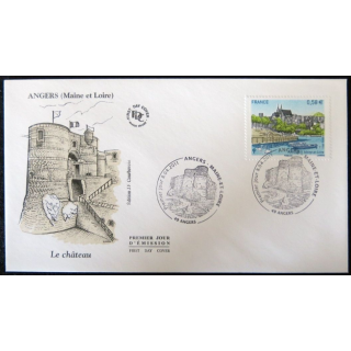 Enveloppe premier jour : Le Château d'Angers 08/04/2011