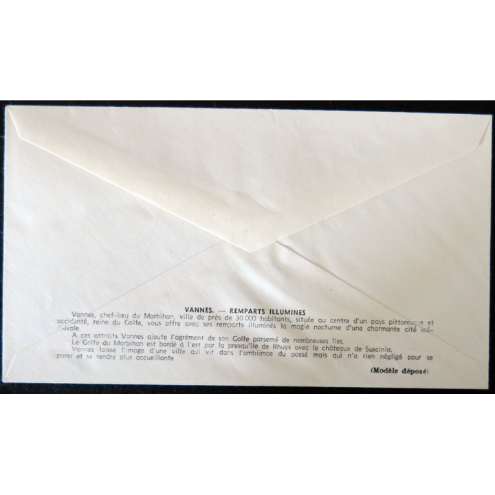 Enveloppe premier jour : Vannes 24/03/1962