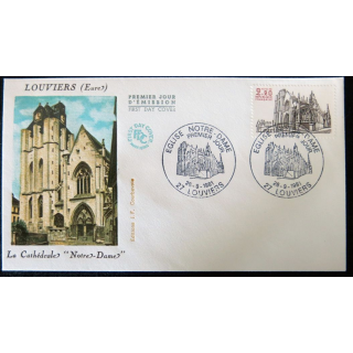 Enveloppe premier jour : Louviers (Eure) La cathédrale Notre-Dame 26/09/1981