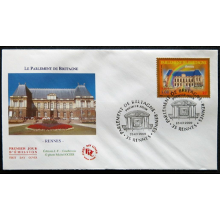 Enveloppe premier jour : Rennes - Parlement de Bretagne 25/03/2000