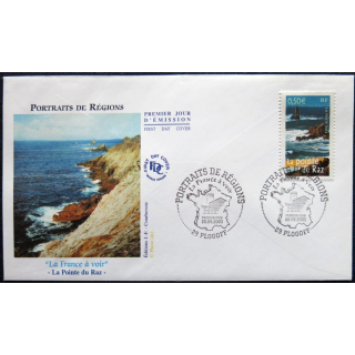 Enveloppe premier jour : Vitré - Portrait de régions - La pointe du Raz 20/09/2003