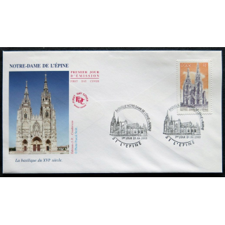 Enveloppe premier jour : Notre-Dame-de-l'Epine - La basilique 21/06/2003