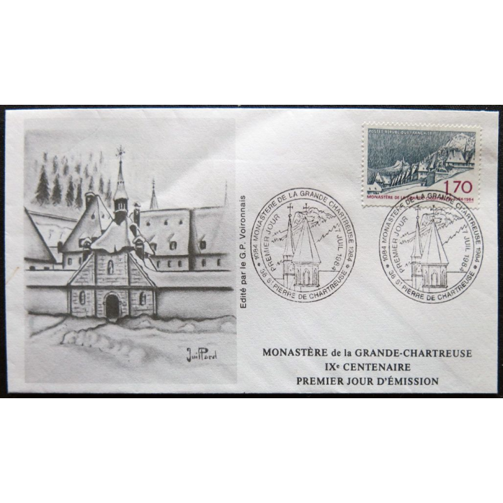 Enveloppe premier jour : Monastère de la Grande Chartreuse 07/07/1984