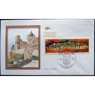 Enveloppe premier jour : Cité de Carcassonne 03/03/2000