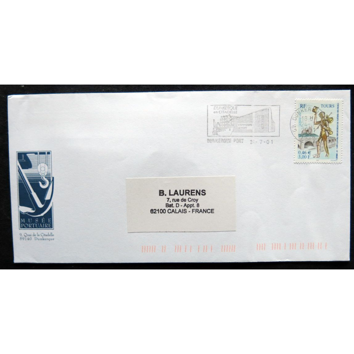 Enveloppe souvenir : Dunkerque en citadelle - Musée portuaire 24/07/2001