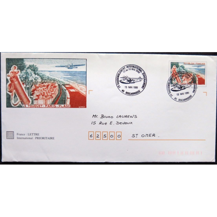 Enveloppe souvenir : 7° rassemblement international d'hydravions Biscarosse13/05/1999
