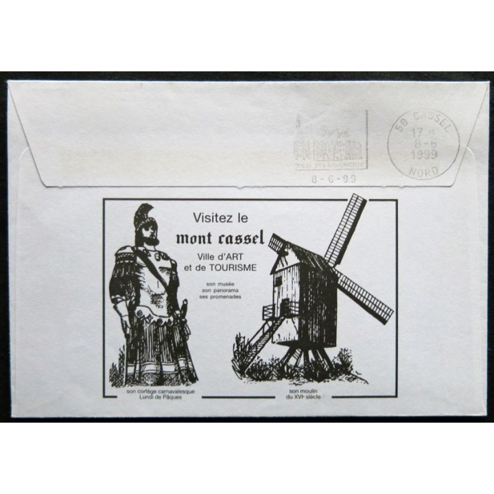 Enveloppe souvenir : Blason mairie de Cassel 08/06/1999