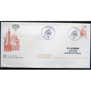 Enveloppe souvenir : Lille - Philatélie - Oblitération 29/03/2001
