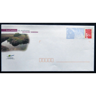 Enveloppe pré timbrée : La Corrèze , Millevaches, Monédières