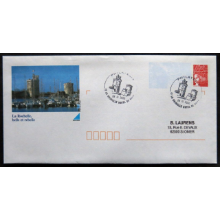 Enveloppe souvenir : La Rochelle Belle et rebelle oblitération 28/03/2000