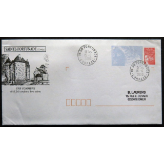Enveloppe souvenir : Château de Sainte-Fortunade 15/06/2000