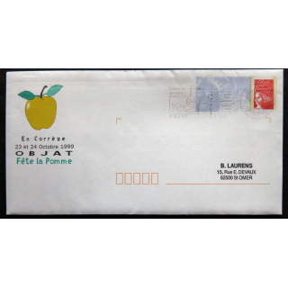 Enveloppe souvenir : Objat en Corrèze - Fête de la pomme 17/09/1990