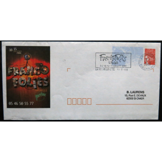 Enveloppe souvenir : La Rochelle - Affiche des Franco Folies 19/06/2000