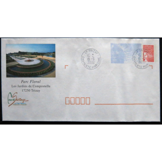 Enveloppe souvenir : Trizay - Parc floral les jardins de Compostelle 19/05/2000
