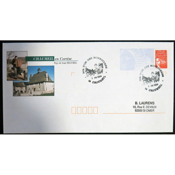 Enveloppe souvenir : Chaumeil, bol d'or des Monedières 05/08/1999