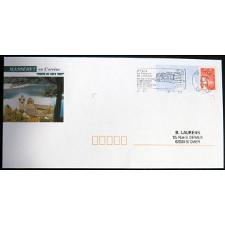 Enveloppe souvenir : Masseret porte du pays vert 18/09/1999