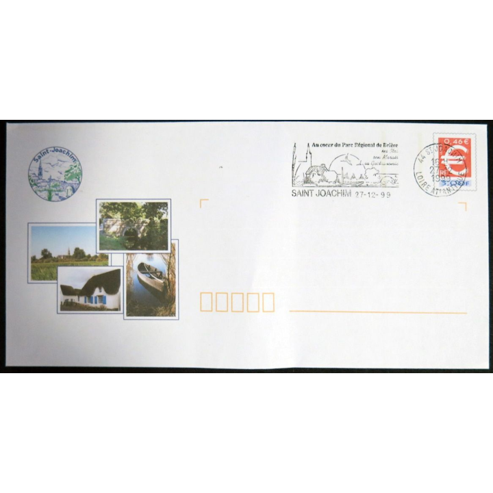 Enveloppe souvenir : Saint Joachim, au cœur du parc de Brière  27/12/1999