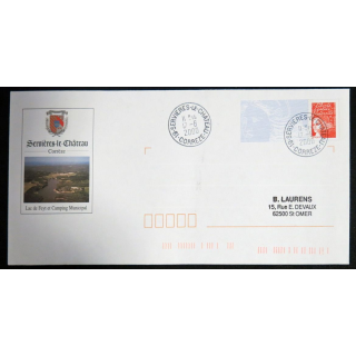 Enveloppe souvenir : Servières le château 17/06/2000