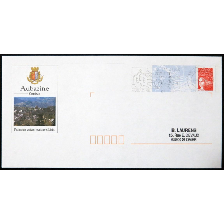 Enveloppe souvenir : Aubazine Corrèze
