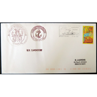 Enveloppe souvenir : Bâtiment hydrographique La Pérouse 23/08/2000