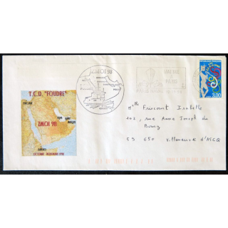 Enveloppe souvenir : Transport de chalands de débarquement TCD Foudre ZMOI 1998