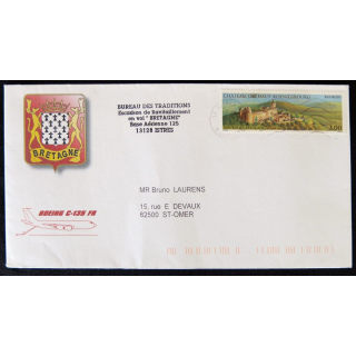 Enveloppe souvenir : Escadron de ravitaillement en vol Bretagne BA 125 03/10/1999