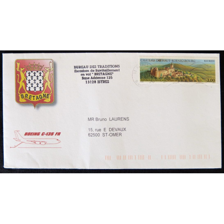 Enveloppe souvenir : Escadron de ravitaillement en vol Bretagne BA 125 03/10/1999