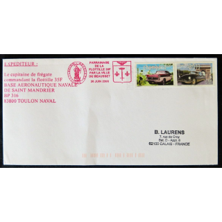 Enveloppe souvenir : Parrainage de la Flottille 35F - Ville du Beausset 30/06/2000