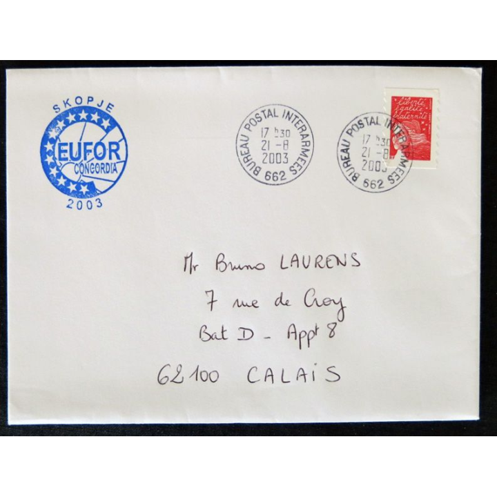 Enveloppe souvenir : 3° Régiment d'hélicoptère de combat Etain 09/11/2000