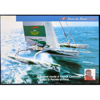 Carte souvenir : Voilier Groupama Franck Cammas Route du Rhum 2002