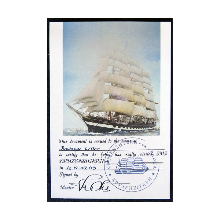 Carte souvenir : Carte du voilier SEDOV sans date