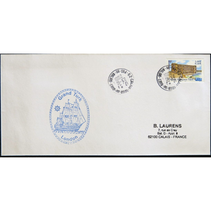 Enveloppe souvenir : Dessin et cachet du voilier SEDOV 17/05/1999
