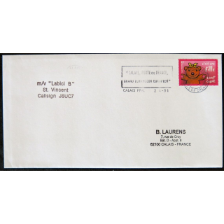 Enveloppe souvenir : Navire M/V Labici B - St Vincent
