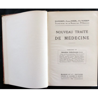 Nouveau traité de médecine Fascicule III Maladies infectieuses (1922)