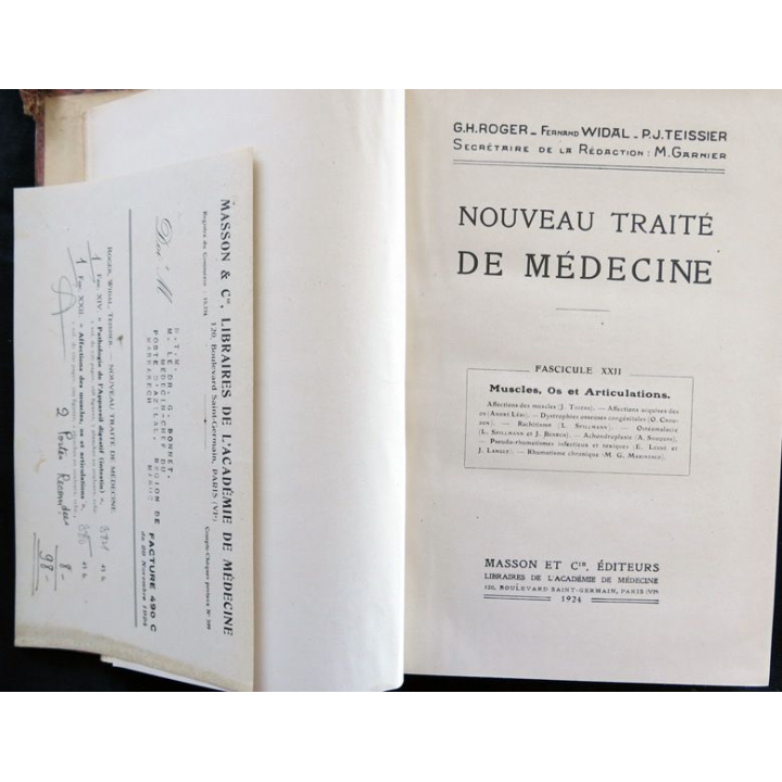Nouveau traité de médecine Fascicule XXII Muscles os et articulations