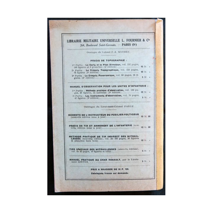 Précis de topographie, 1°,2°& 3° partie, relié, du Colonel F.A. Mathieu