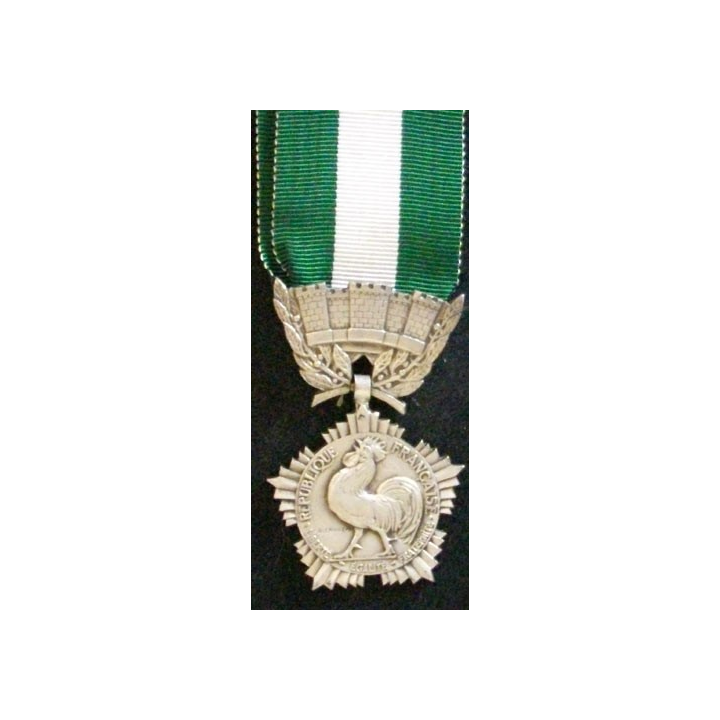 FRANCE : médaille des collectivités locales en argent petit module signée Crouzat