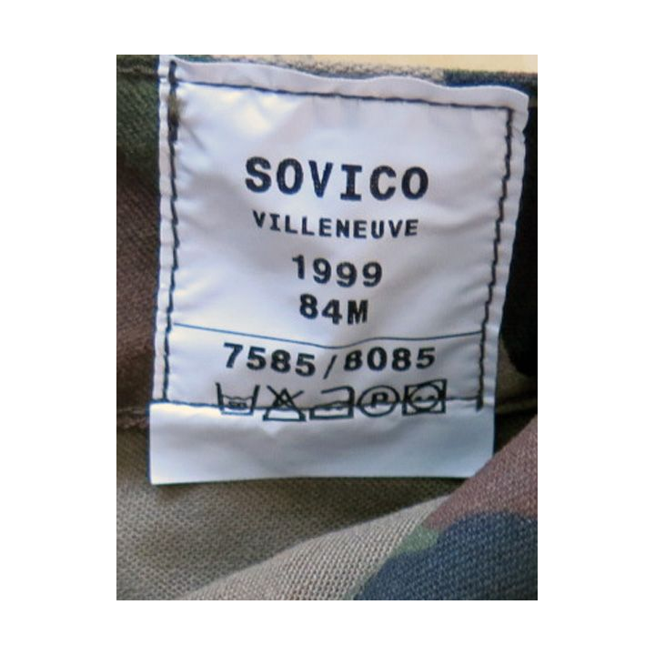 Pantalon de treillis camouflé vert armé taille 88 M de fabrication SOVICO 1999 neuf
