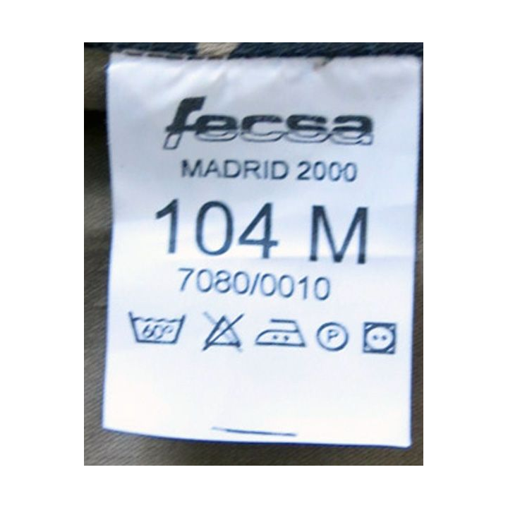 Veste de treillis camouflé vert armé taille 104 M de fabrication FESCA 1998 neuf