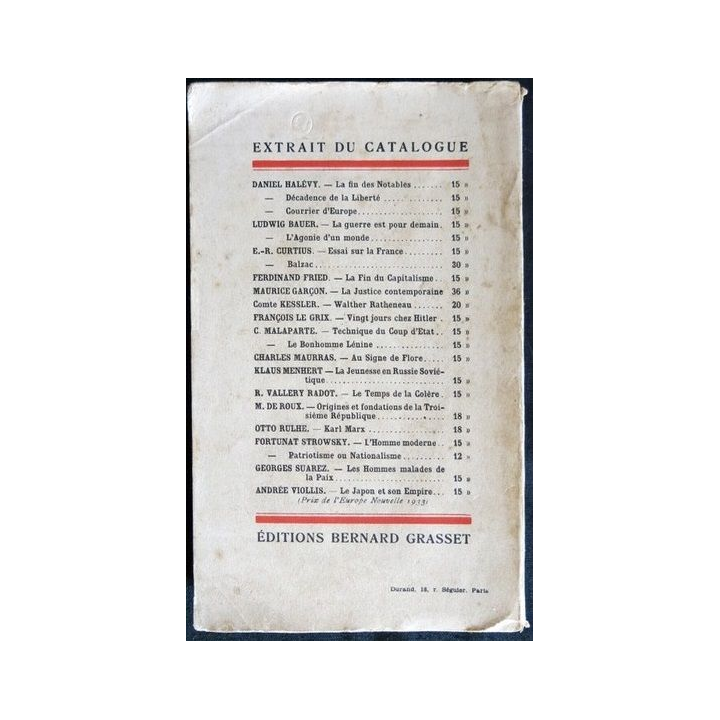 Italo Balbo Maréchal de l'Air de Aniante aux Editions Bernard Grasset