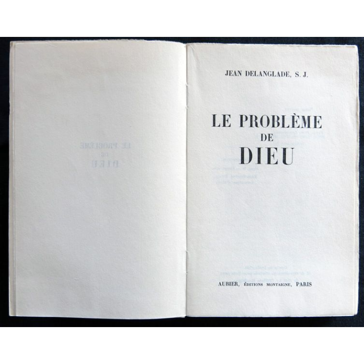 Le problème de Dieu de Jean Delanglade  aux Editions Aubier
