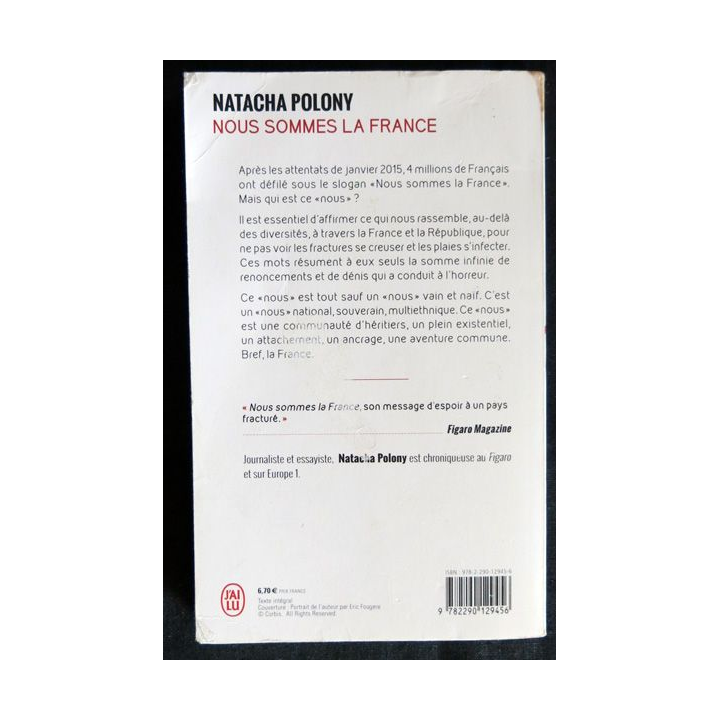 Nous sommes la France de Natacha Polony aux Editions J'ai Lu
