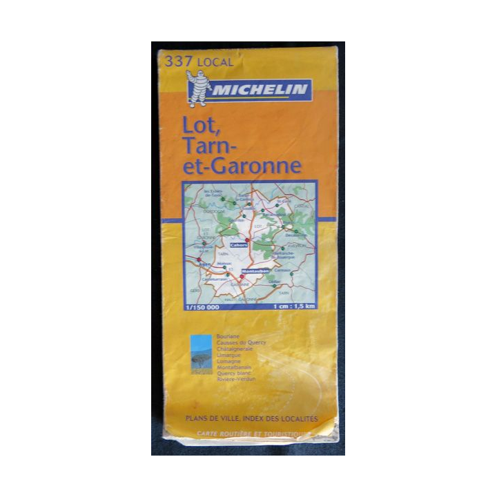 Carte Michelin au 1/150 000 Lot, Tarn et Garonne 337 Local