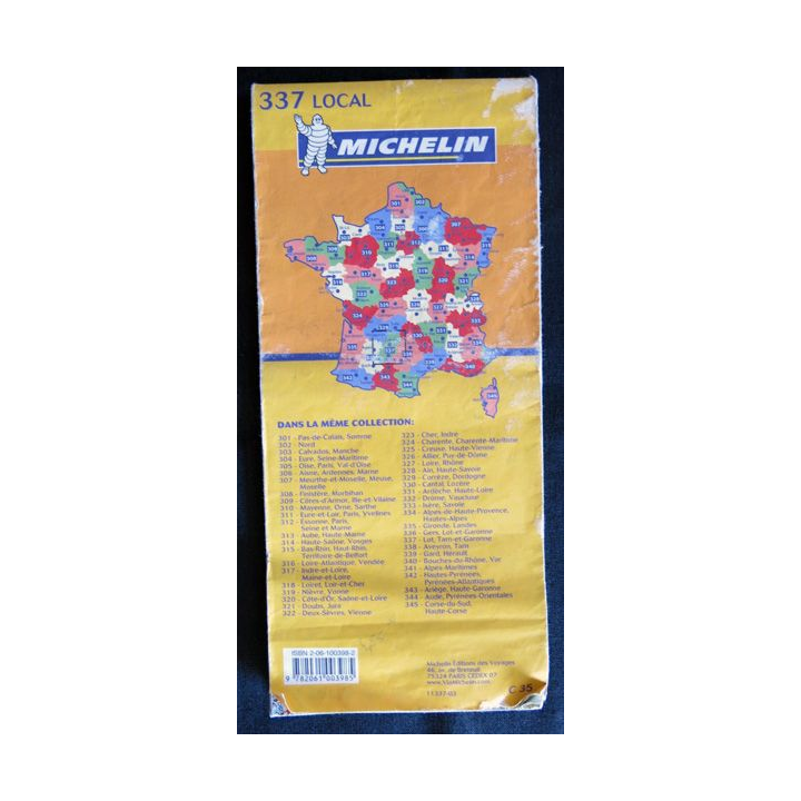 Carte Michelin au 1/150 000 Lot, Tarn et Garonne 337 Local